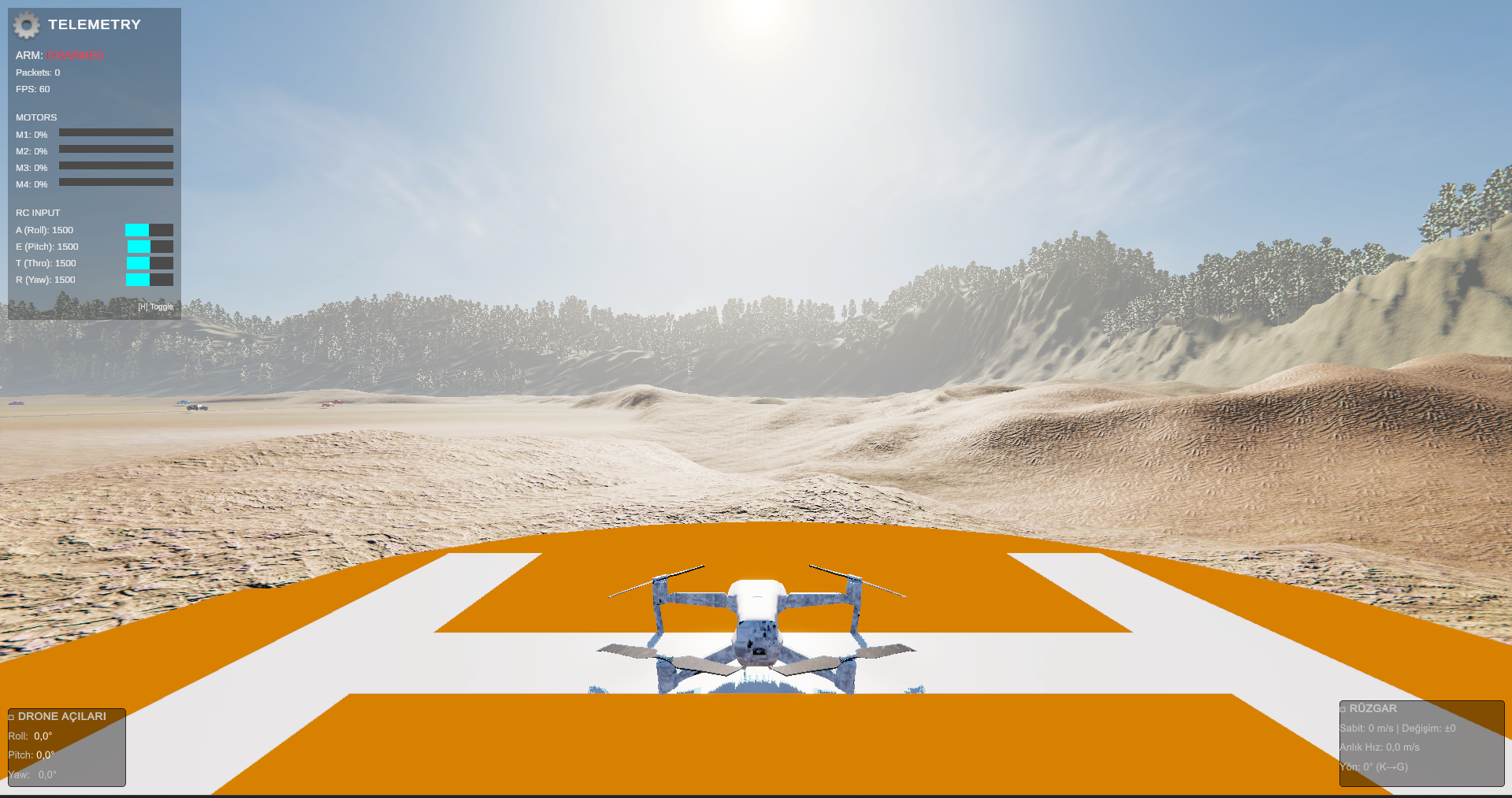 VIGU-Sim Drone Simülasyon Ekran Görüntüsü