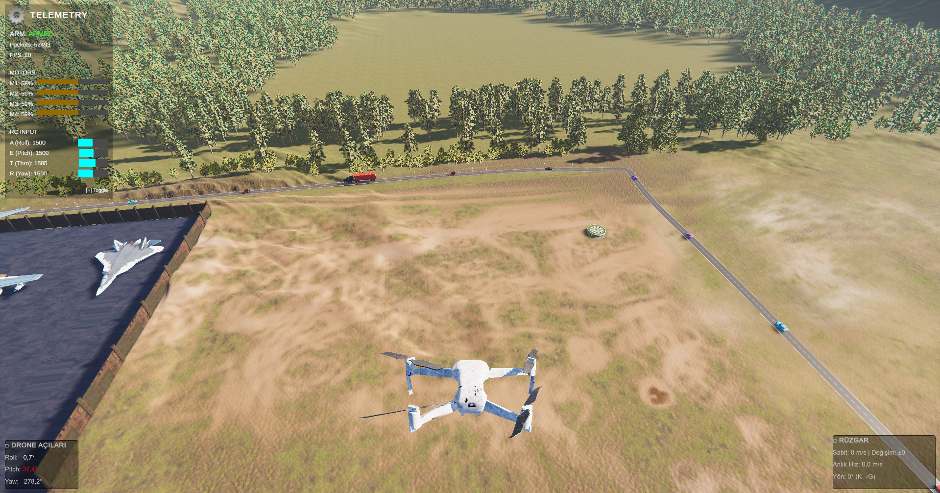 VIGU-Sim Drone Simülasyon Ekran Görüntüsü